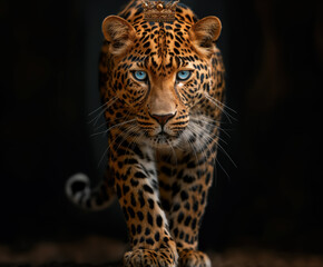 Fototapeta premium Leopard mit Krone