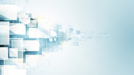 A wall made up of many rectangular white shapes of various sizes arranged in a vertical pattern