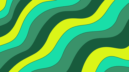 Green wave pattern background. Vector illustration background