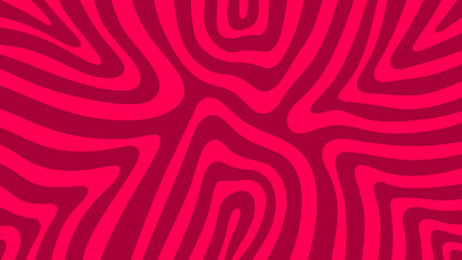 Red abstract background with waves stripes