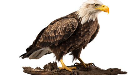 Fototapeta premium an isolated bald eagle transparent background.