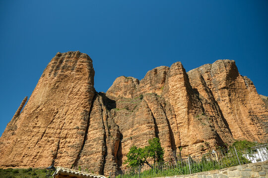 Cliff Mallos de Riglos in Espagna 