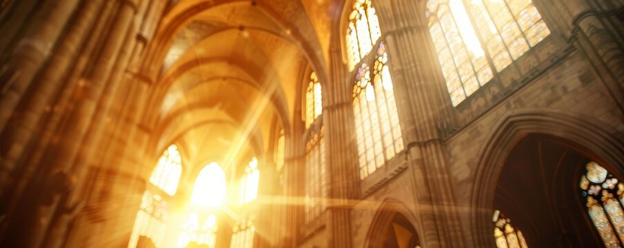 Choir singing in a beautiful cathedral, harmony, tradition,