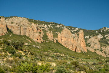 Cliff Mallos de Riglos in Espagna 