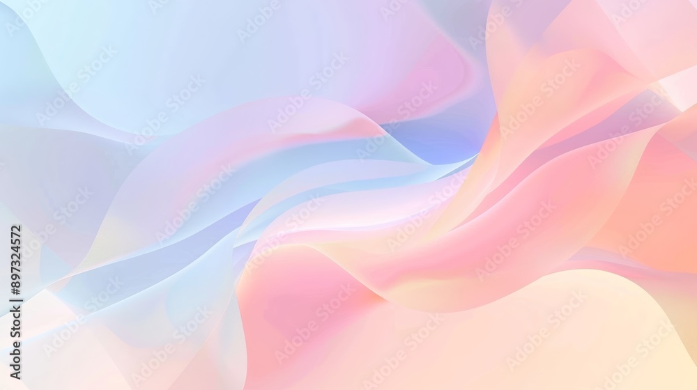 Canvas Prints soft and flowing shapes in pastel colors create a stunning digital art background