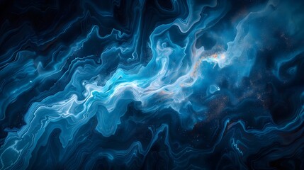 dark modern design fluent, fluid, blue and crystal, texture