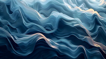 Obraz premium dark modern design fluent, fluid, blue and crystal, texture