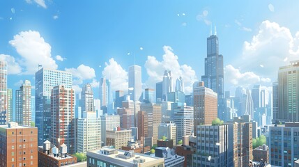 Obraz premium A Sunny Day in the City