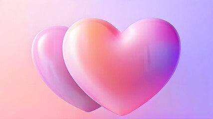 Abstract blur gradient heart shape in pastel
