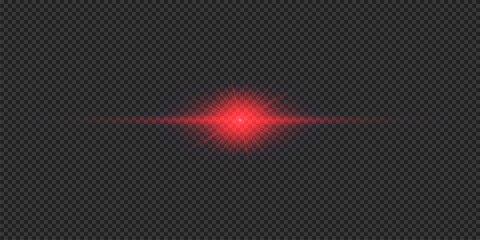 Red horizontal light effect of lens flares