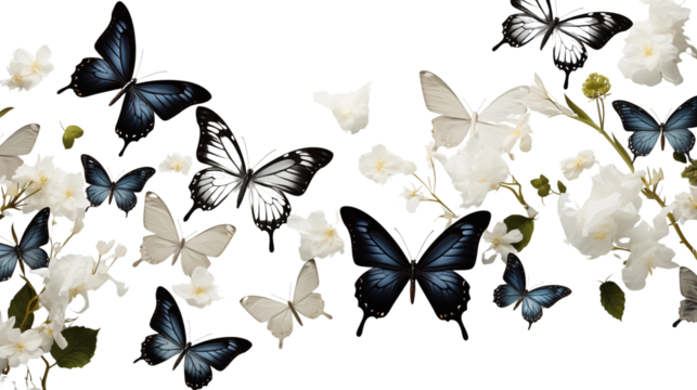beautiful butterfly transparent background.