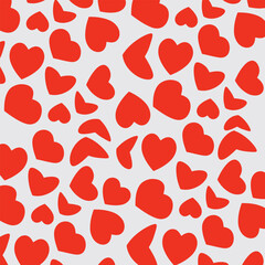 Set of posters on the theme of love abstract red hearts vector drawing template banner poster background drawing for notepad cover design elements