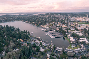 Fototapeta premium Bellevue Washington from Above