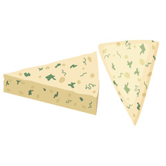 Vector image of cheese. Food and fast food concept. Element for your design. Ingredient for cooking.