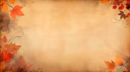 Background for scrapbooking with autumn leaves