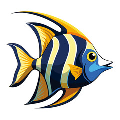 Naklejka premium Angelfish Colorful Vector Design for various uses