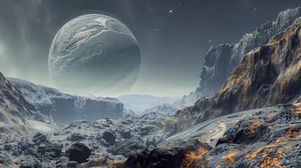 High-Resolution Image of a Rocky Planet with Deep Canyons