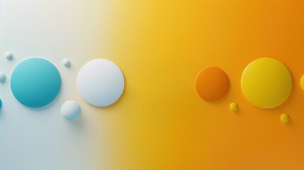 Colorful Circles on Gradient Background