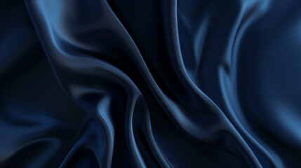 Fototapeta premium Navy blue satin background, Royal Luxury wallpaper
