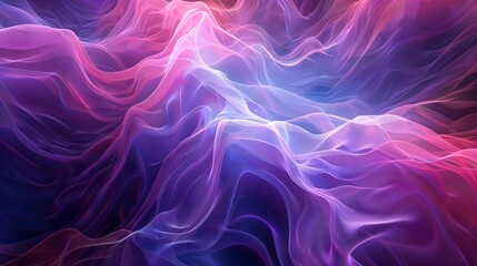 Holographic 3D Sound Waves Backdrop in Ethereal Dark Void with Striking Music Background