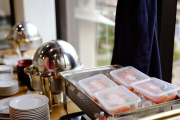 Fresh salmal sashimi seafood japanese style