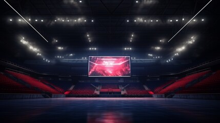 Blank sports arena billboard mockup for showcasing brand or sponsorship messages