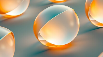 Alluring display of modern and stylishly designed illuminated spheres