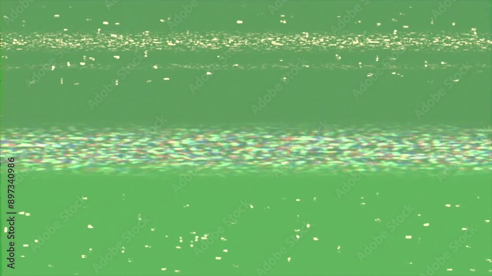 Wall mural animation video loop glitch and noise effect on green screen background ,good for video error tv