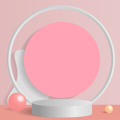A vibrant, multi-colored pedestal background designed for product photography