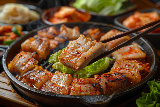 grilled chicken with vegetables and sauce