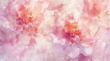 Pink flowers on white background