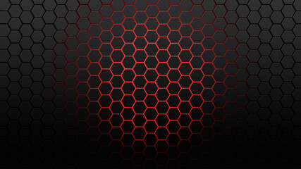 Grid background with neon light