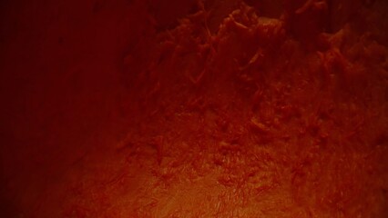 the texture of the pumpkin inside, peeled from the pulp and seeds, close-up