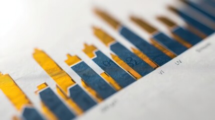 A compelling bar graph showing an abrupt rise in stock values, highlighting a market surge, on a clean white background.