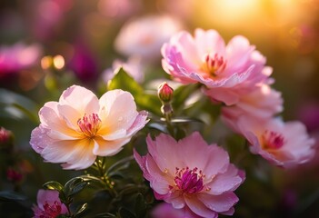 Fototapeta premium layered petals unveiling hidden floral secrets beautiful botanical display, bloom, flower, garden, blossom, plant, texture, color, symmetry, arrangement