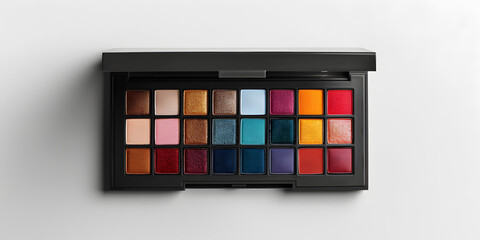 A close up of a makeup palette with six different shades of eyeshadow