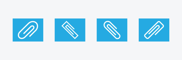 Paper clip icon. attach files icon paperclip symbol in editable stroke, outline, and solid styles. 