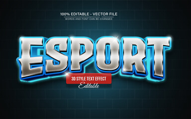 Shiny esport 3d text effect editable © Aglonemadesign
