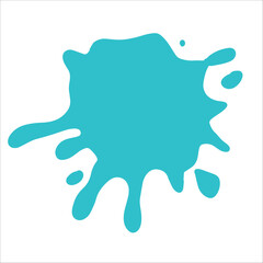 Paint cyan pigment spray splash stain illustration spots