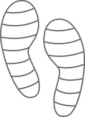 Footprints Of Shoes Doodle