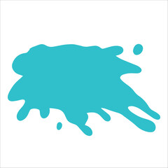 Paint cyan pigment spray splash stain illustration spots
