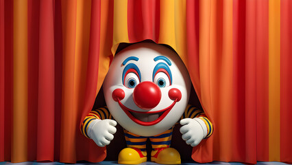 Naklejka premium a clown in April fools' day