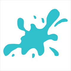 Paint cyan pigment spray splash stain illustration spots
