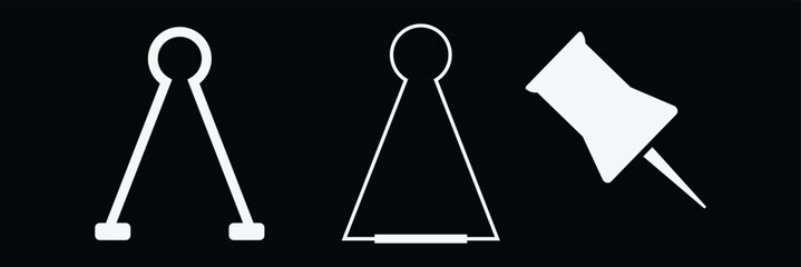 Paper clip icon. attach files icon paperclip symbol in editable stroke, outline, and solid styles. 