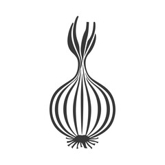 Black and White Illustration of an Onion