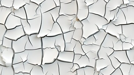 White paint with cracks and texture SEAMLESS PATTERN