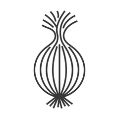 Line Art Illustration of an Onion