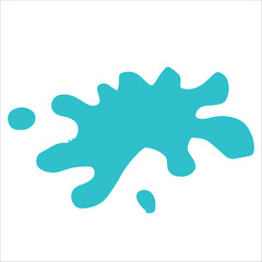 Paint cyan pigment spray splash stain illustration spots