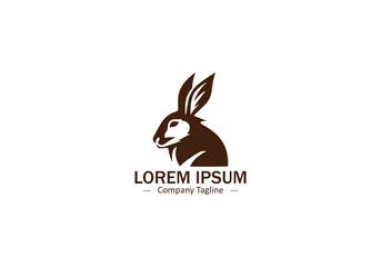 Elegant Rabbit Vector icon logo Design for Eco Friendly Product Logo