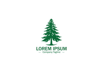 Pine tree logo icon vector silhouette isolated